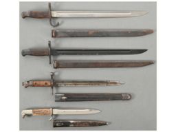 Grouping of Four Bayonets with Scabbards
