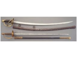 Two Civil War Era U.S. Swords with Scabbards