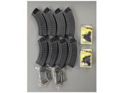 Group of AK Pattern Magazines and Magazine Loaders