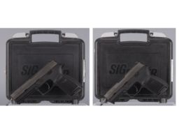 Two Sig Sauer P320 Semi-Automatic Pistols with Cases