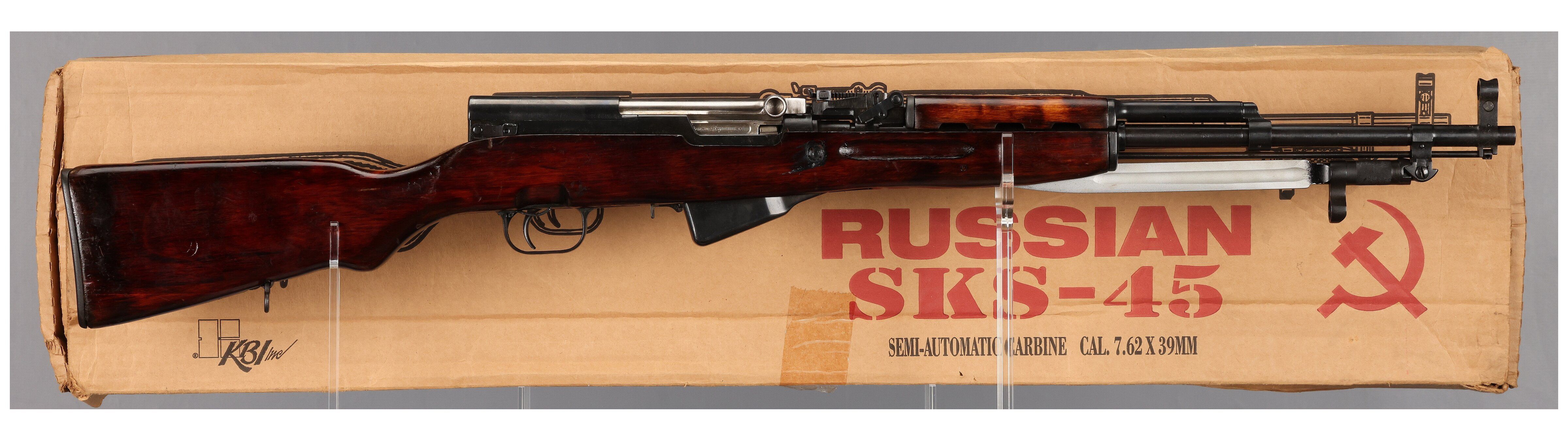 Soviet Russian SKS-45 Semi-Automatic Rifle with Box | Rock Island