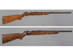 Two Winchester Single Shot Bolt Action Rifles