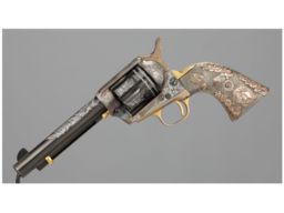 Engraved Colt Second Generation Single Action Army Revolver