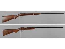 Two Single Shot Bolt Action Shotguns