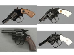 Two Double Action Revolvers and Two Starter Pistols