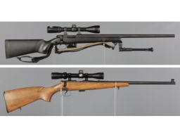 Two CZ Bolt Action Rifles with Scopes