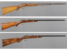 Three German Single Barrel Bolt Action Shotguns