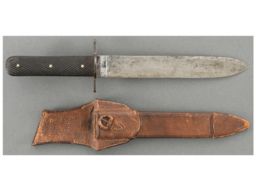 W. Thornhill & Co. Knife with Etched Blade and Sheath