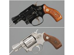Two Smith & Wesson Double Action Revolvers with Holsters