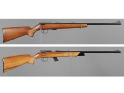 Two Anschutz Bolt Action Rimfire Rifles 