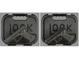 Two Glock Semi-Automatic Pistols with Cases