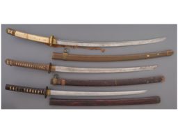 Three Japanese Pattern Swords with Scabbard