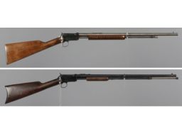 Two Winchester Slide Action Rimfire Rifles 
