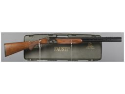 Engraved and Gold Inlaid Fausti Over/Under Shotgun with Case