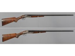Two Baker Gun Company Batavia Leader Double Barrel Shotguns
