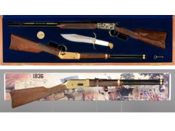 Winchester Texas Sesquicentennial Lever Action Longarm Cased Set
