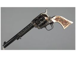 Engraved Uberti Model 1873 Single Action Revolver