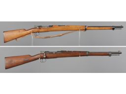 Two Chilean Contract Loewe Model 1895 Bolt Action Rifles