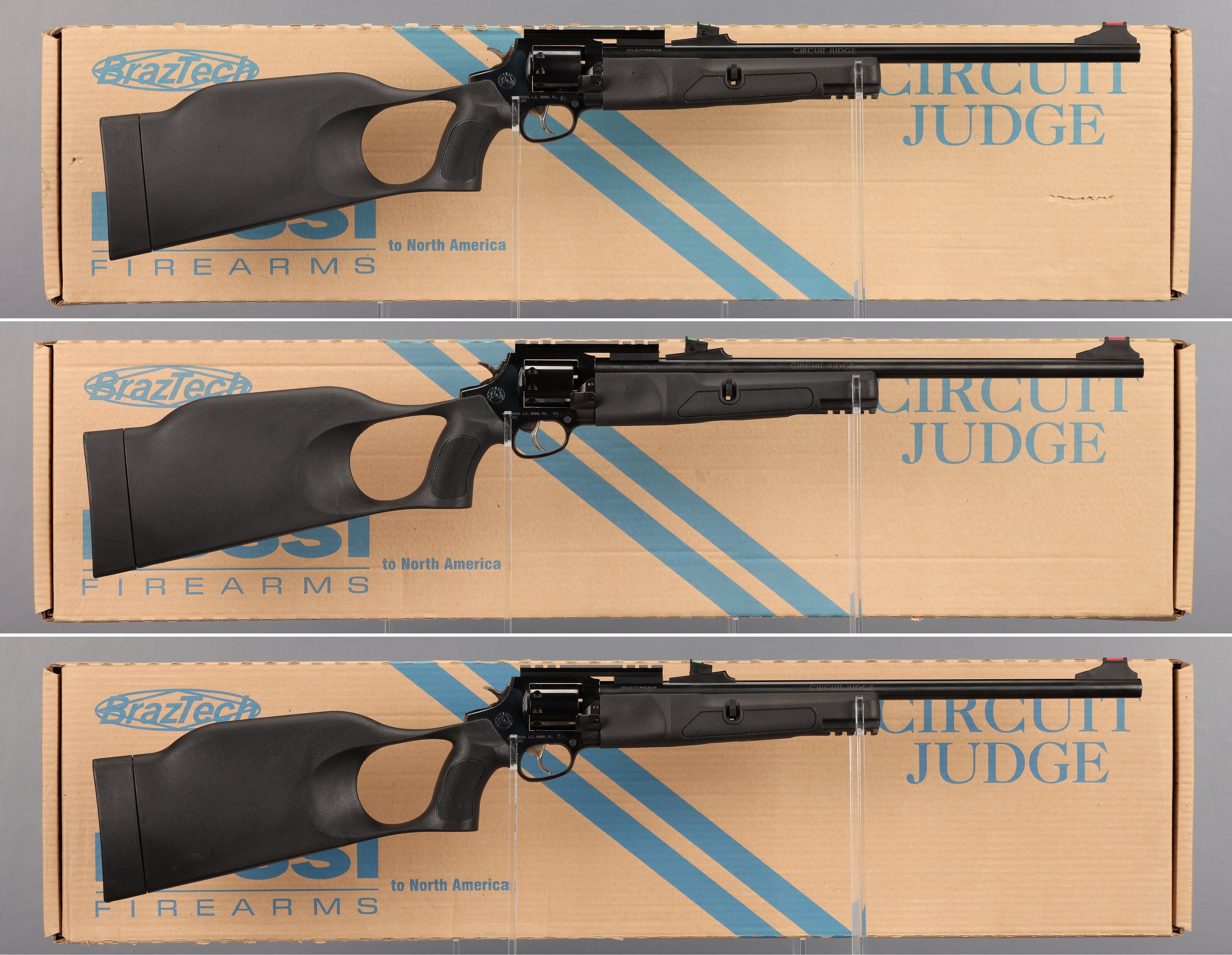 Three Taurus Circuit Judge Double Action Revolving Rifles | Rock Island ...