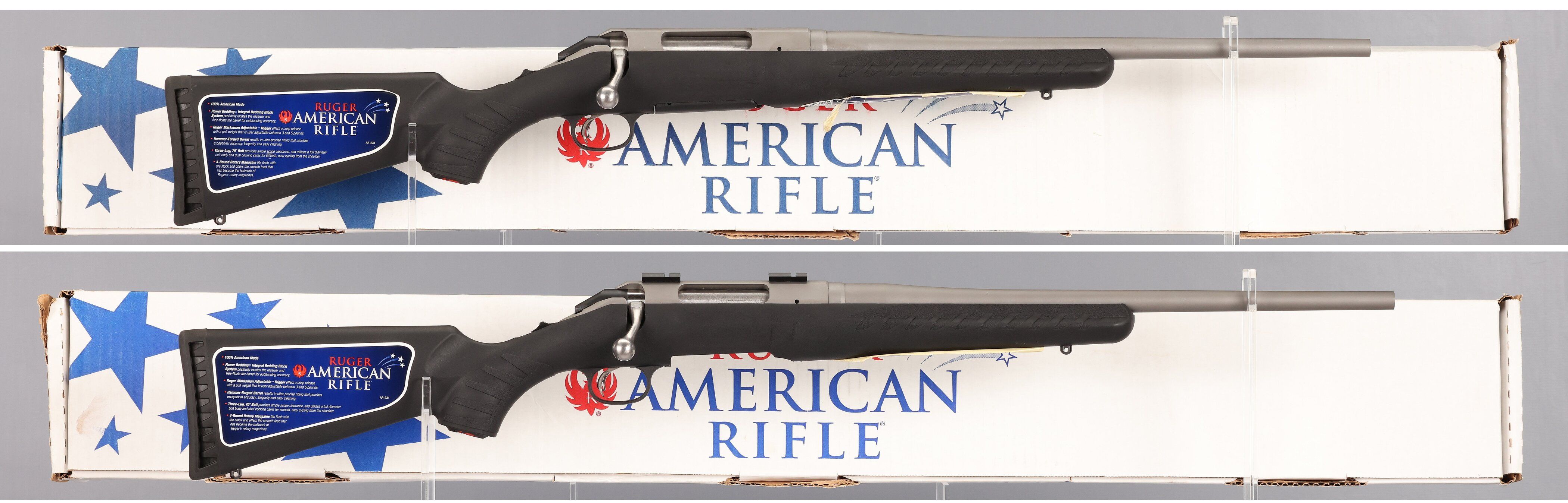 Two Ruger American Bolt Action Rifles with Boxes | Rock Island Auction