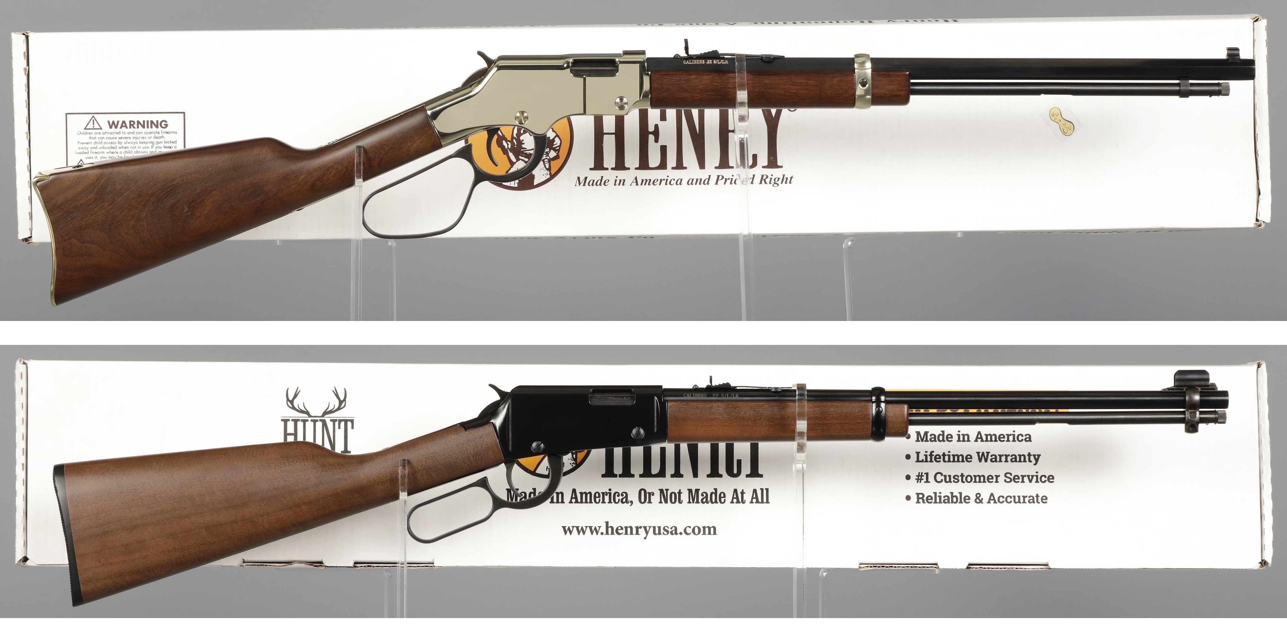 Two Henry Repeating Arms Lever Action Rifles with Boxes | Rock Island ...