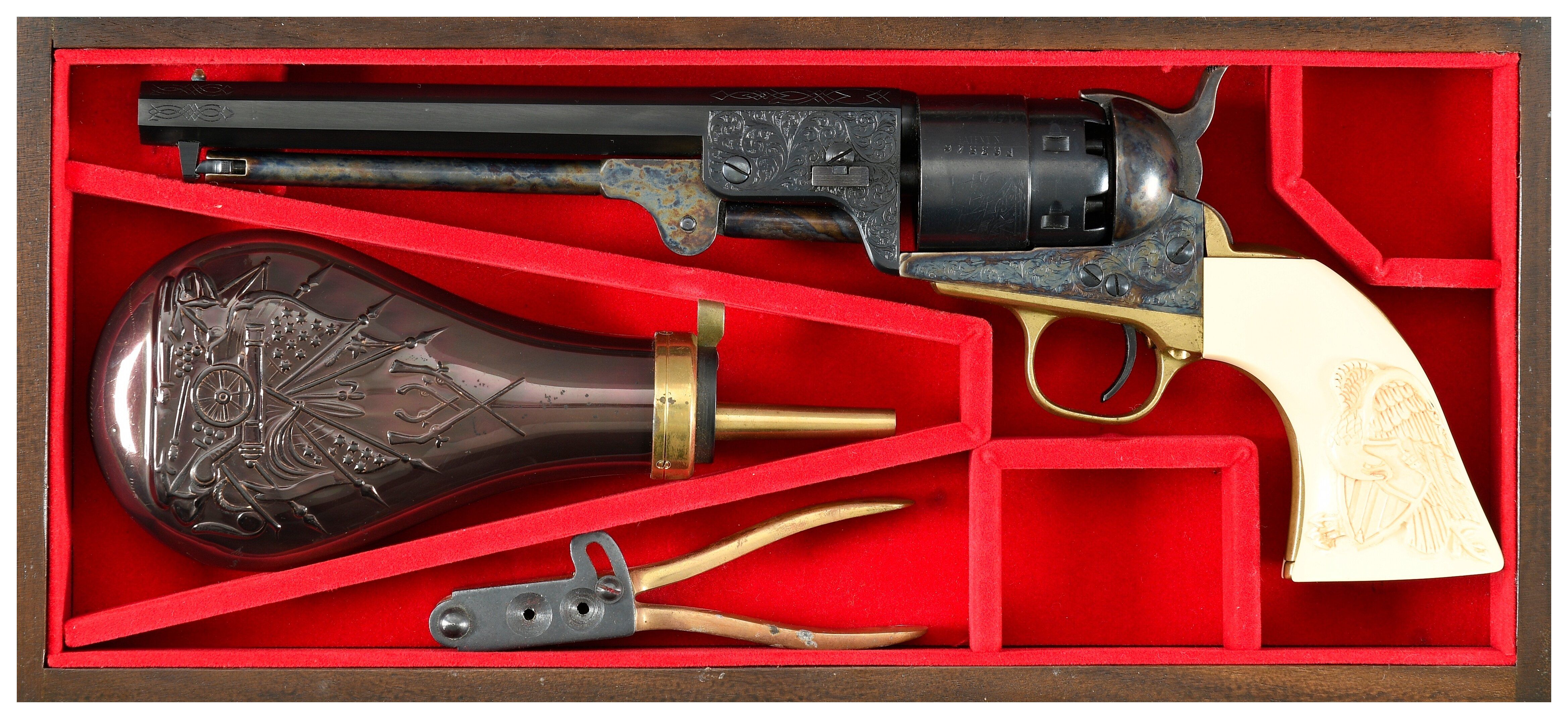 Engraved F.Lli Pietta Model 1851 Navy Revolver with Case | Rock Island ...