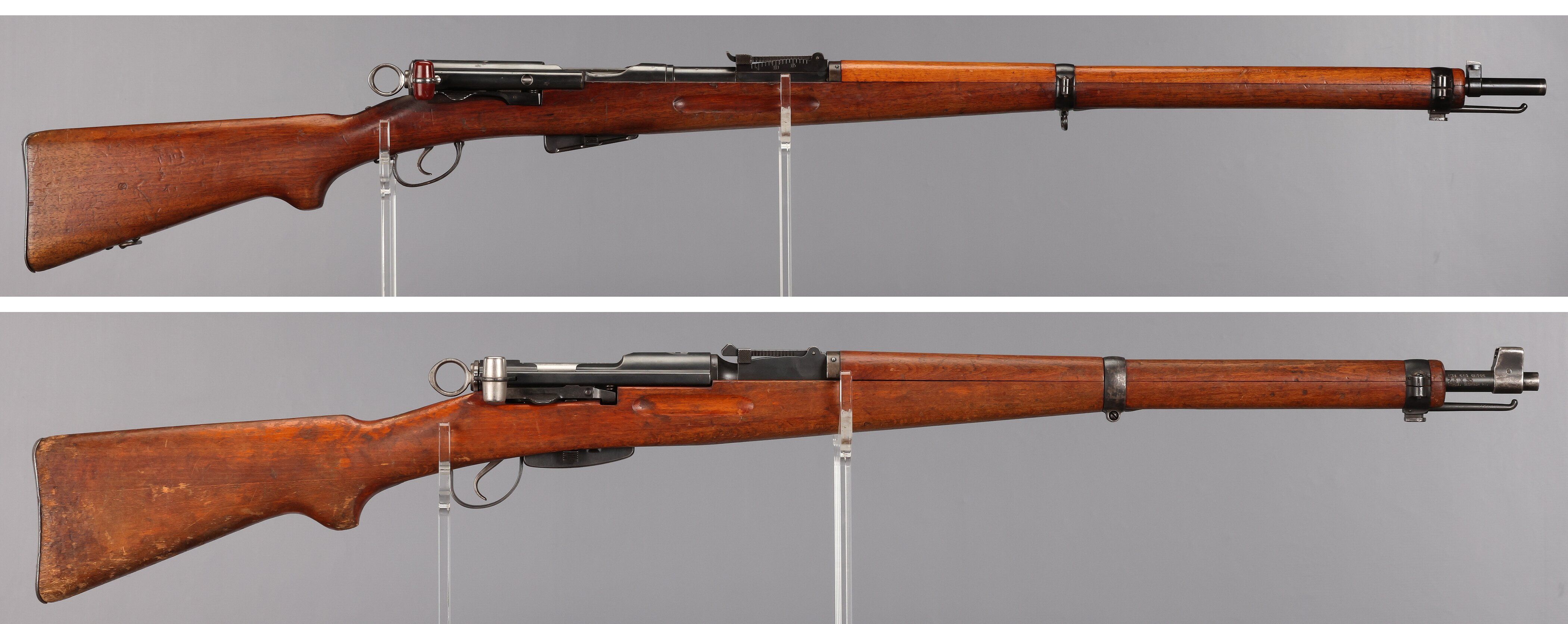 Two Swiss Straight Pull Bolt Action Rifles | Rock Island Auction