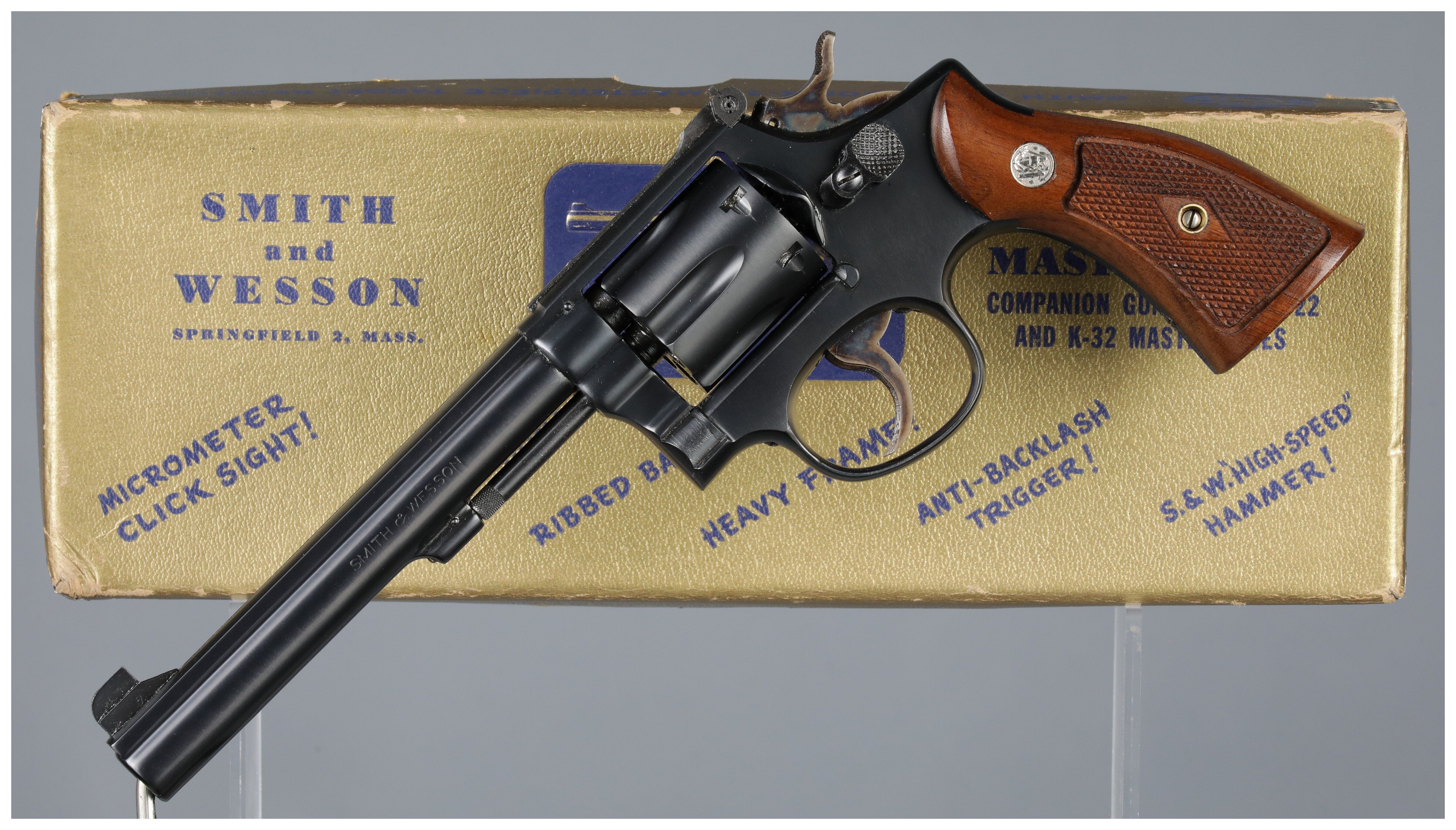 Smith &amp; Wesson K-38 Target Masterpiece Revolver with Box | Rock Island ...