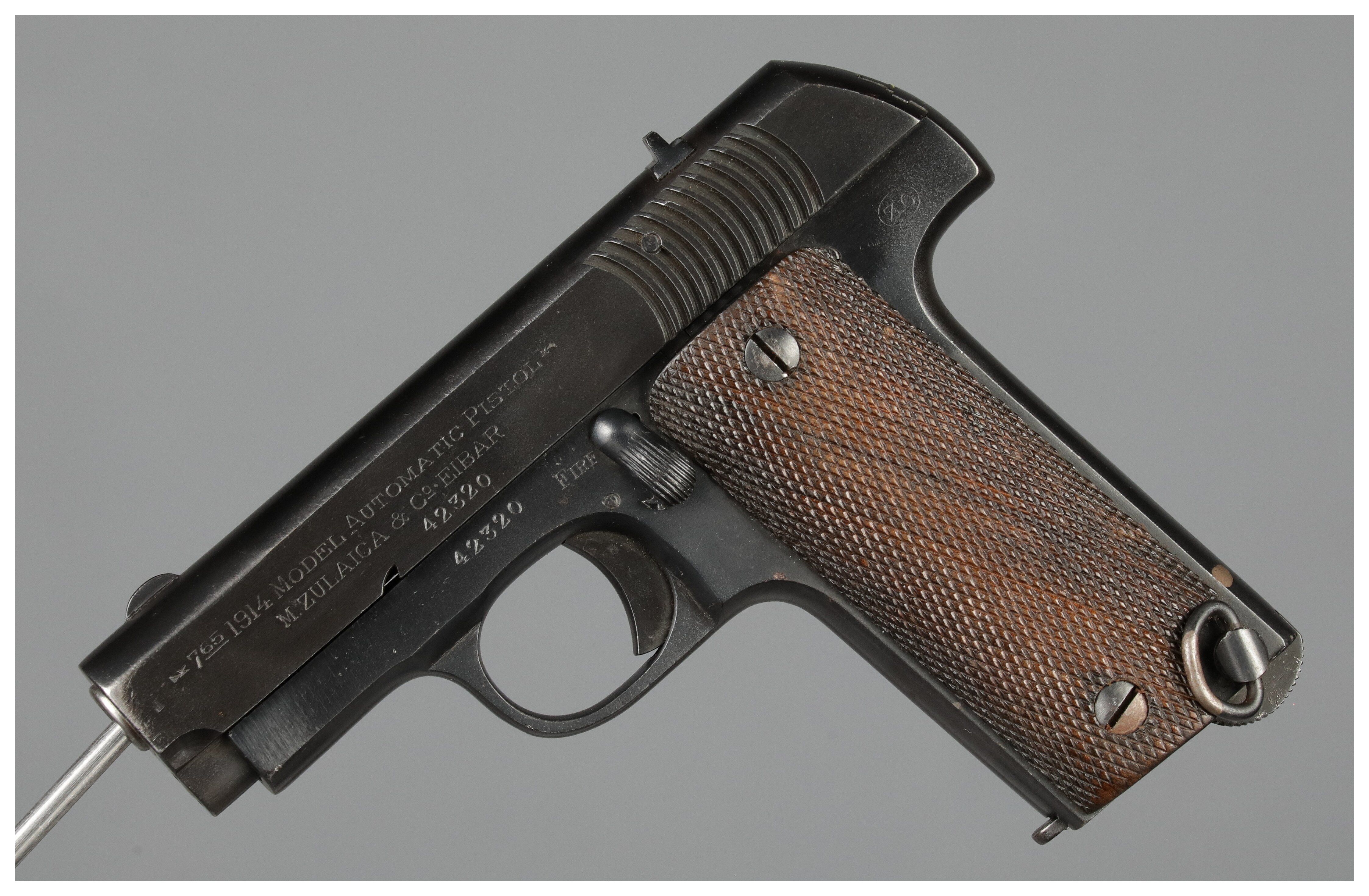 Spanish M. Zulaica Model 1914 Semi-Automatic Pistol with Holster