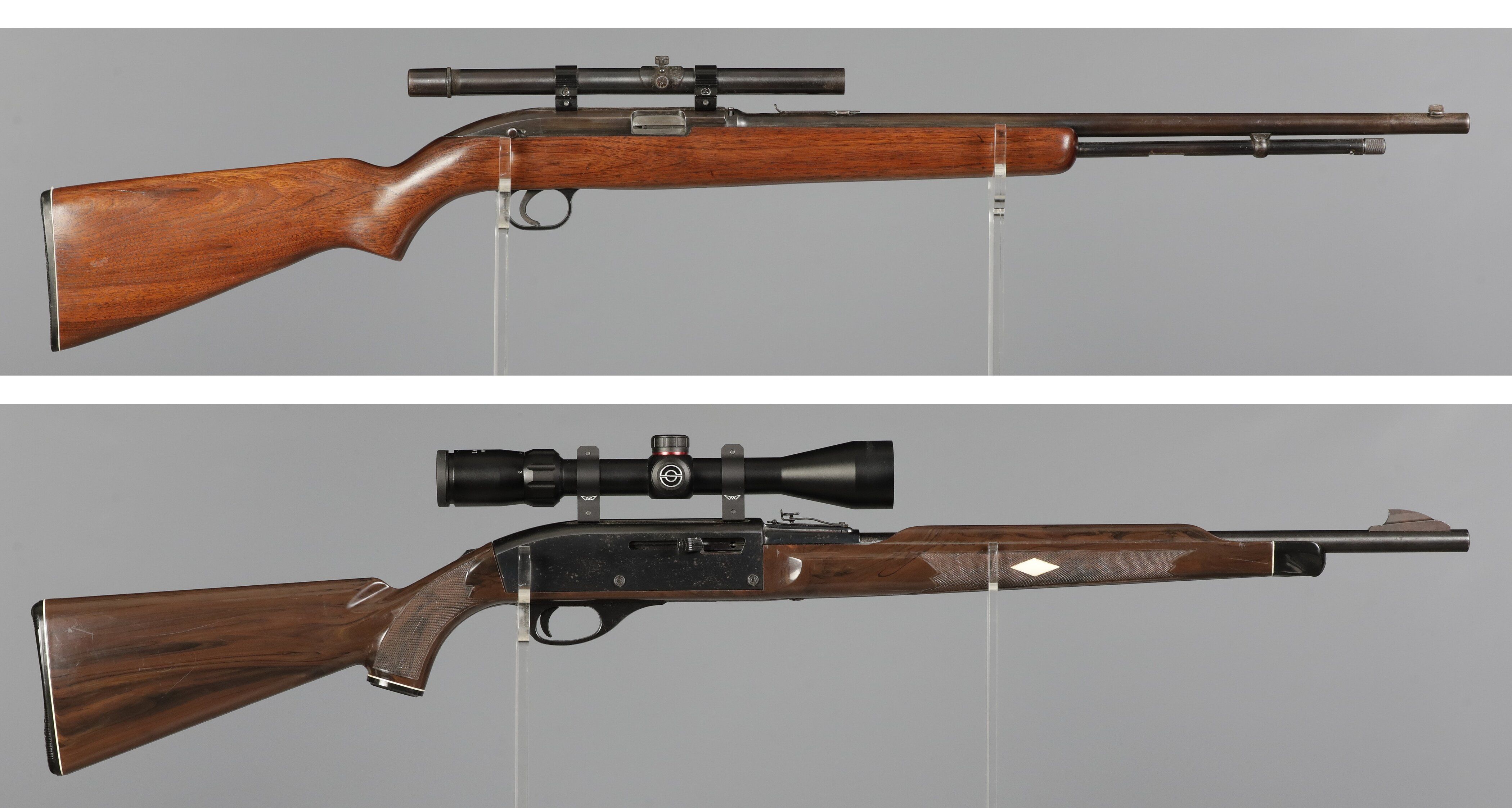 Semi Auto Rifle Two Semi-Automatic Rimfire Rifles with Scopes | Rock Island Auction