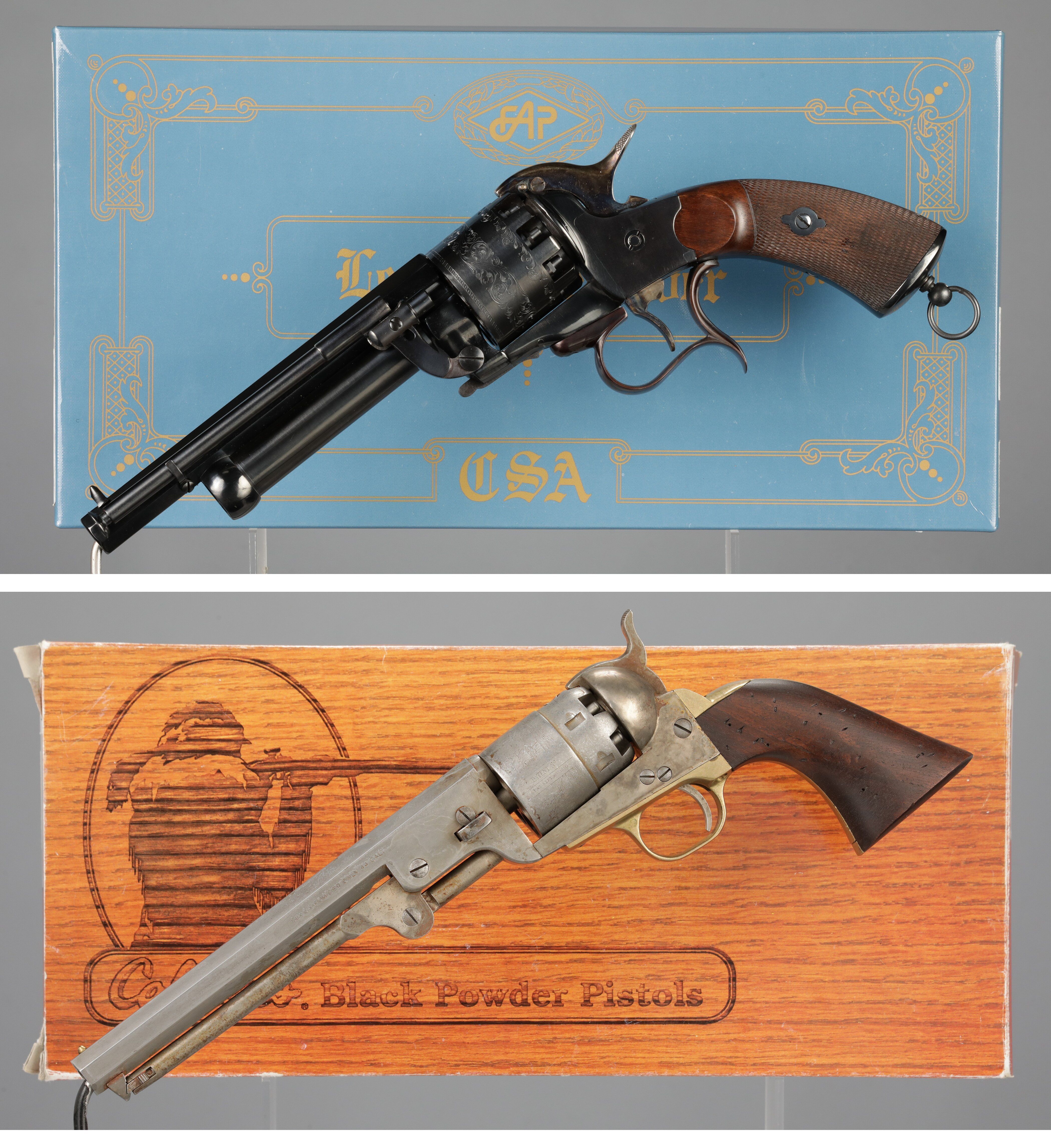 Two F.Lli Pietta Reproduction Percussion Revolvers with Boxes | Rock ...