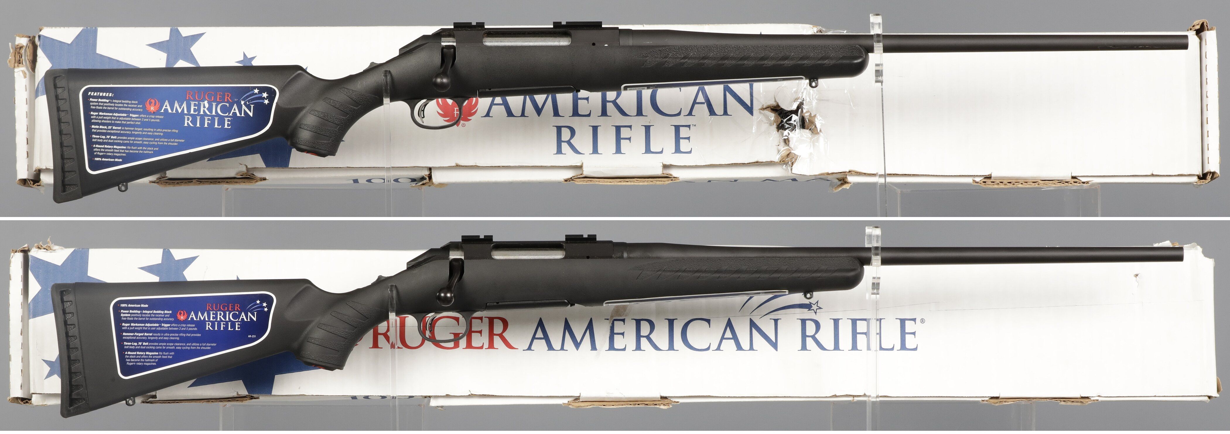 Two Ruger American Bolt Action Rifles with Boxes | Rock Island Auction