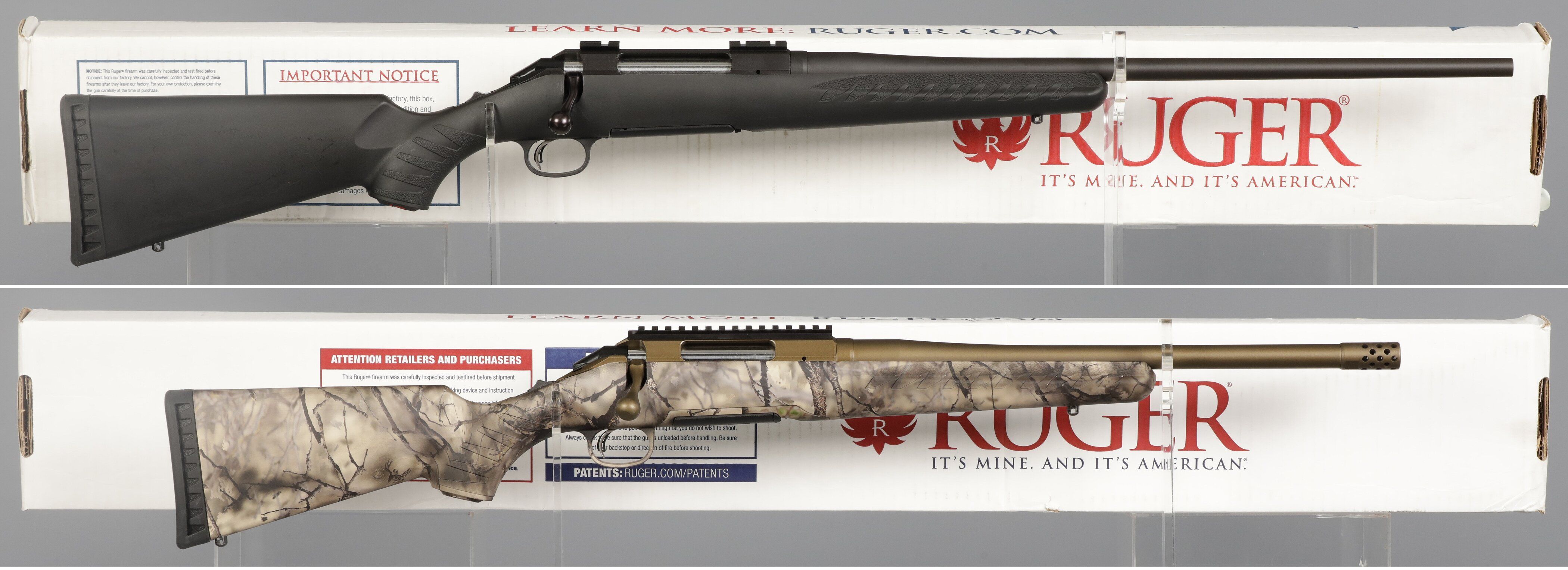Two Ruger American Bolt Action Rifles with Boxes | Rock Island Auction