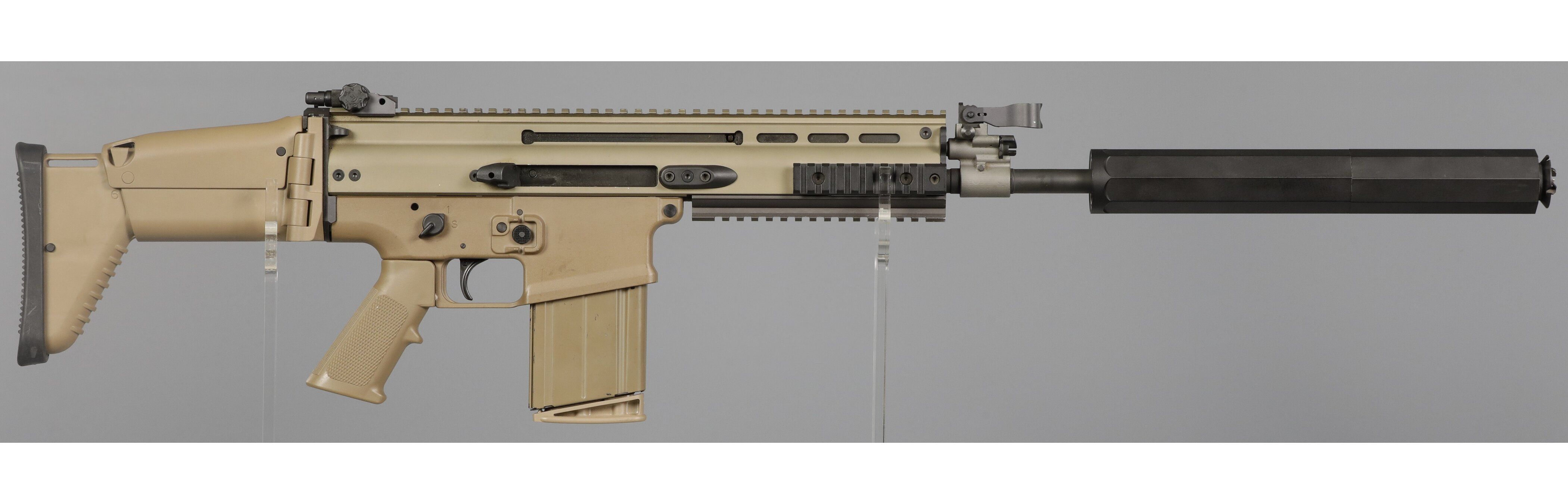 FN SCAR 17S Rifle with a OSS BPR1425 Class III/NFA Silencer | Rock