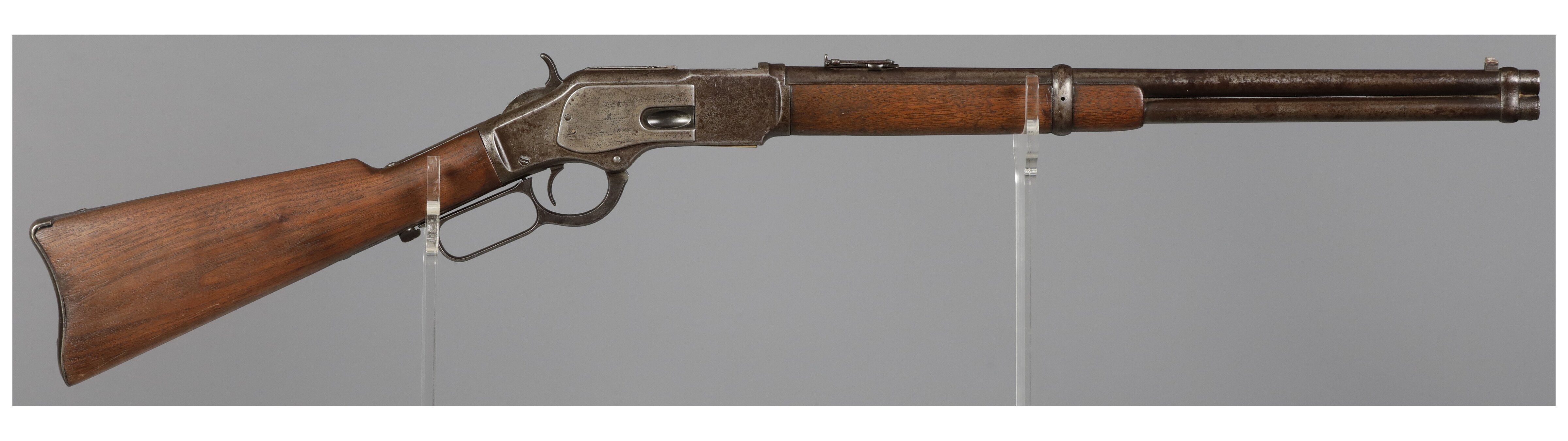 Antique Winchester Model 1873 Lever Action Saddle Ring Carbine