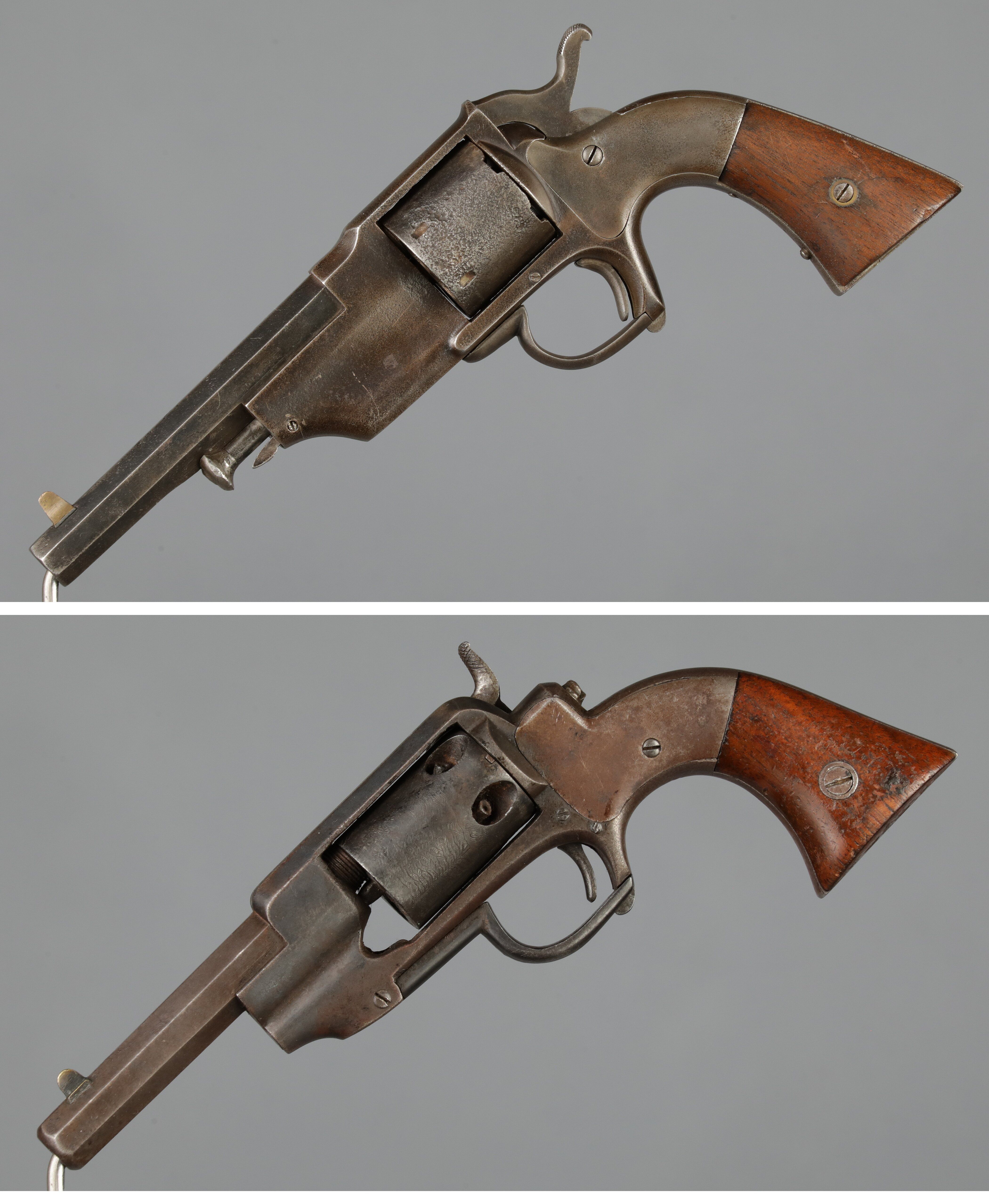 Wheelock Revolving Rifle Two Antique Allen & Wheelock Revolvers | Rock Island Auction