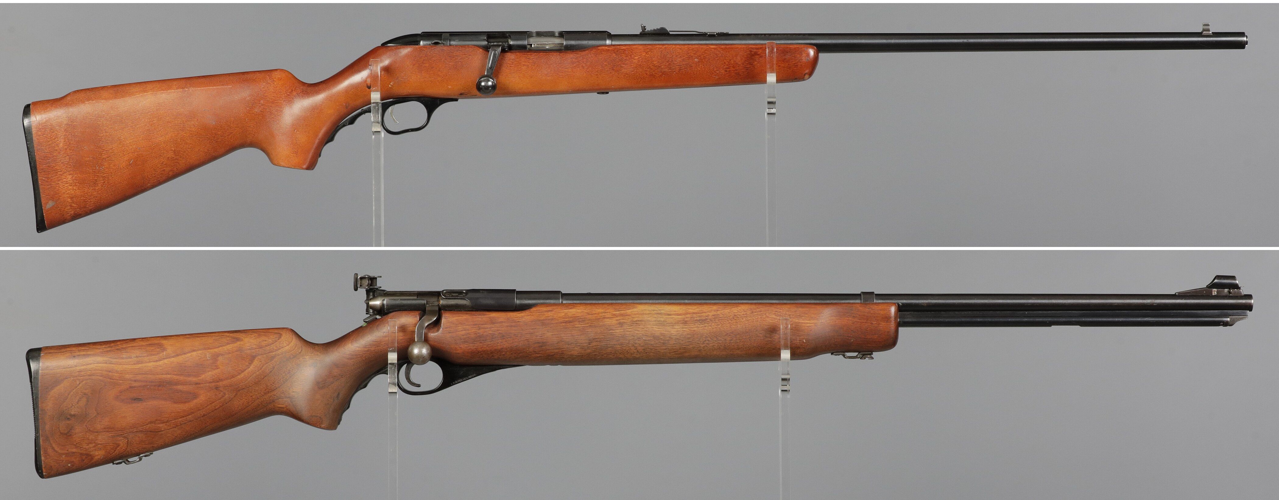 Mossberg Rifles Two Mossberg Bolt Action Rimfire Rifles | Rock Island Auction