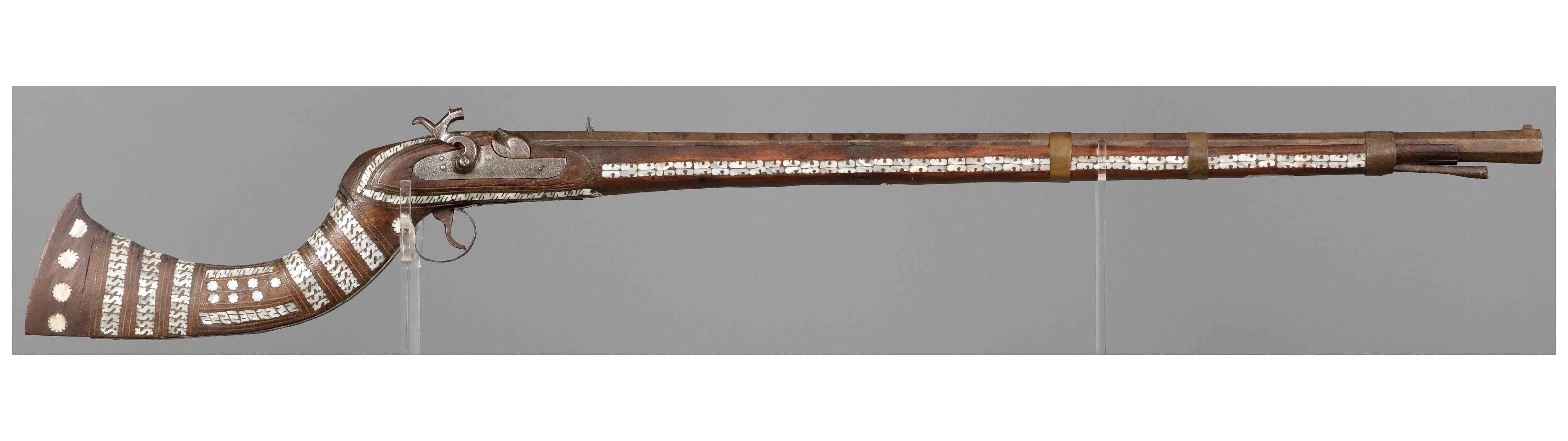 Afghan Jezail Percussion Rifle with Pearl Inlaid Stock | Rock Island ...