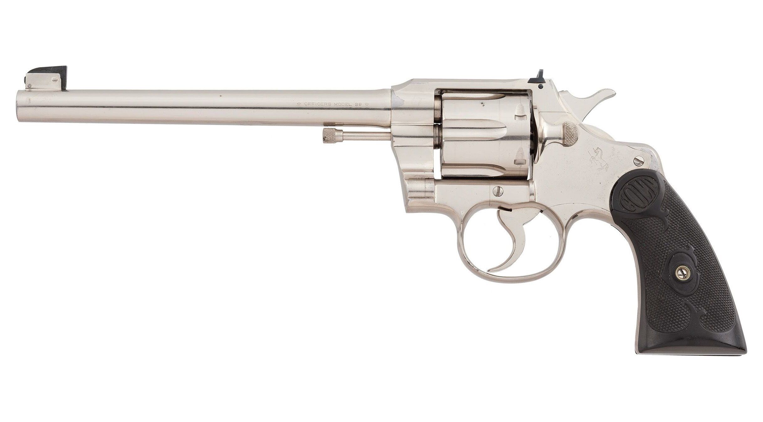 Nickel Plated Colt Officer's Model Target Revolver with Letter | Rock ...