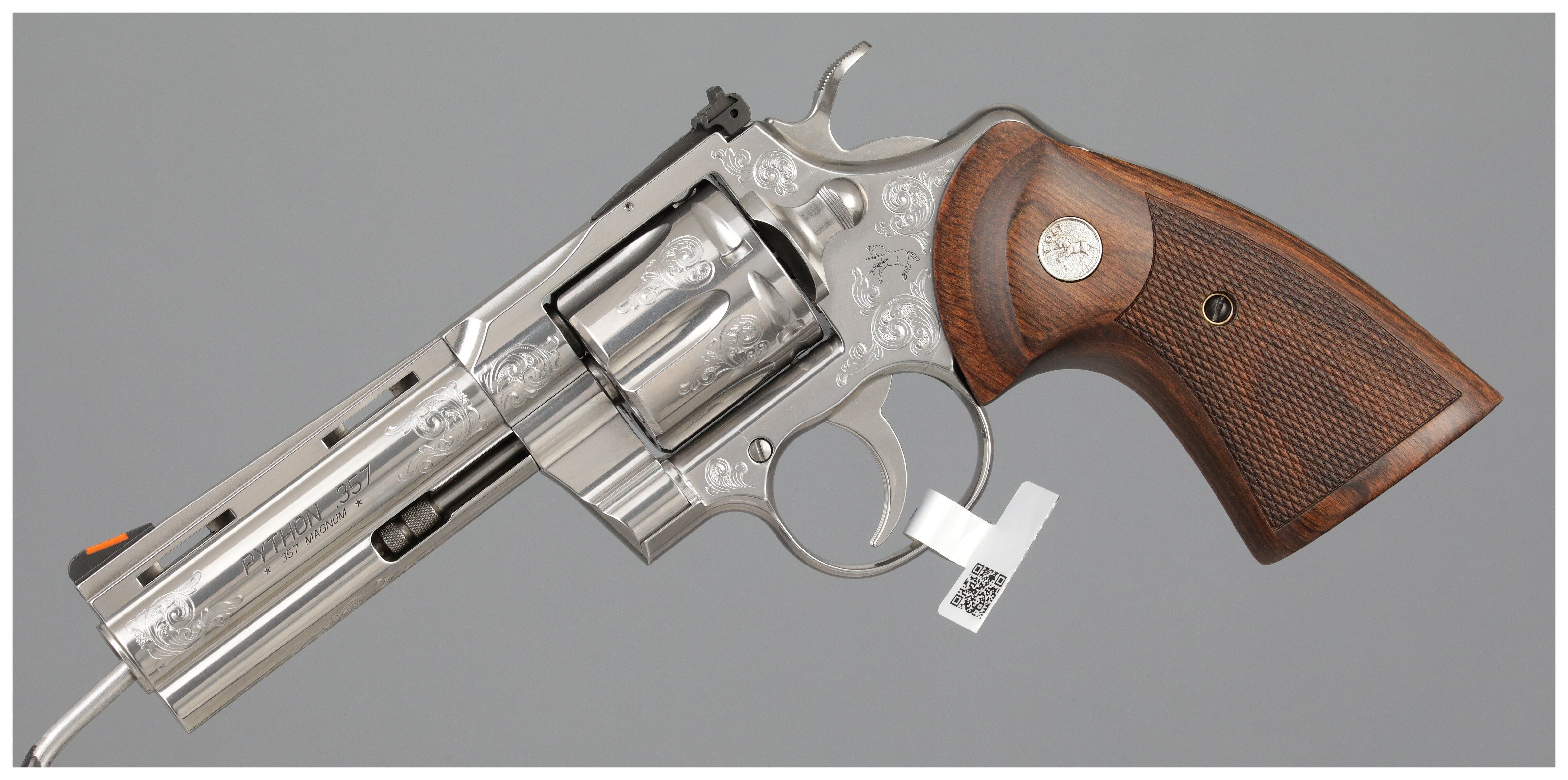 Attractive Engraved Colt Python Double Action Revolver | Rock Island ...