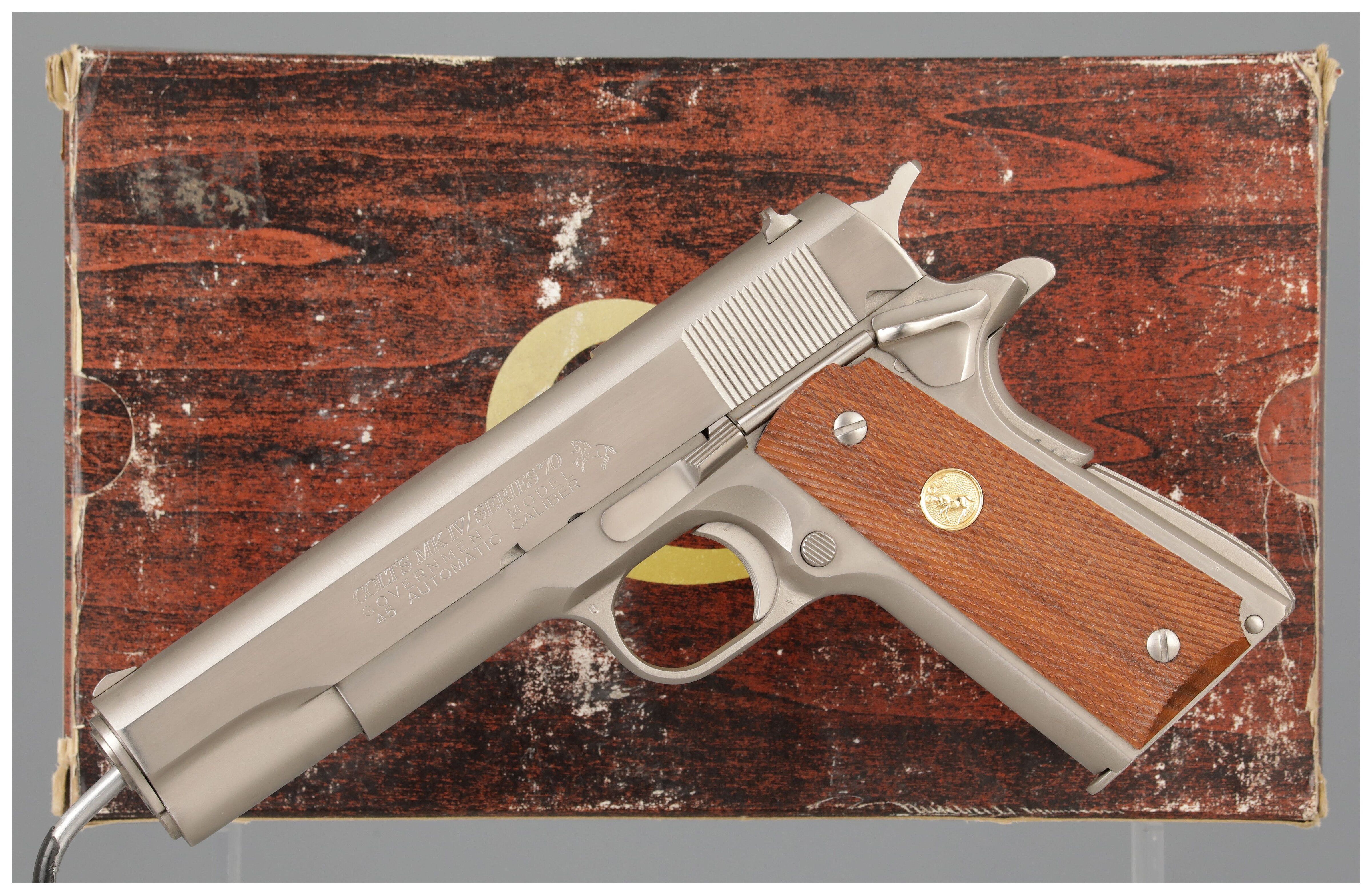 Colt MKIV Series 70 Government Model Pistol with Box and Letter