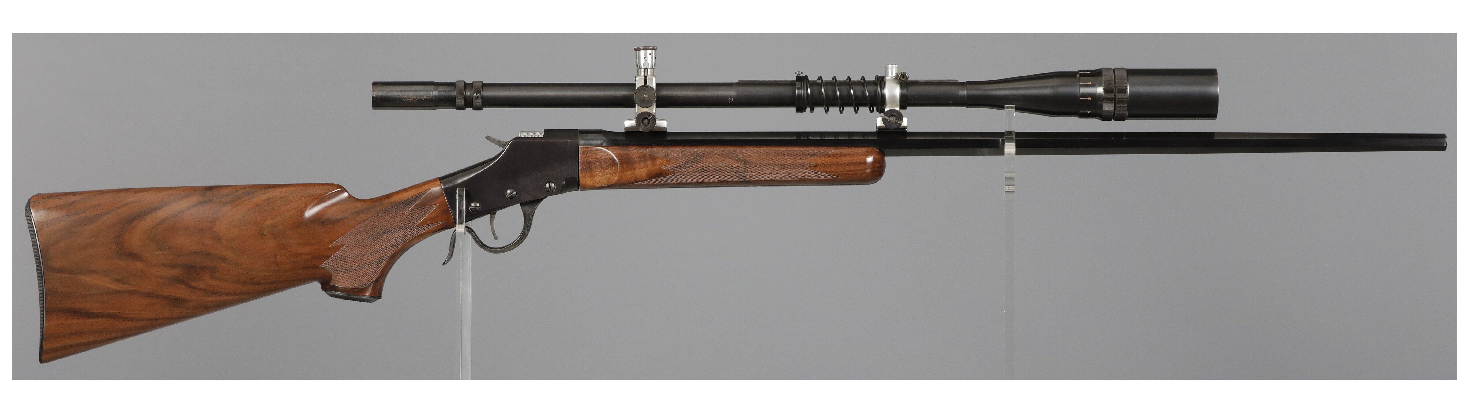 Falling Block Works Single Shot Falling Block Rifle with Scope | Rock ...