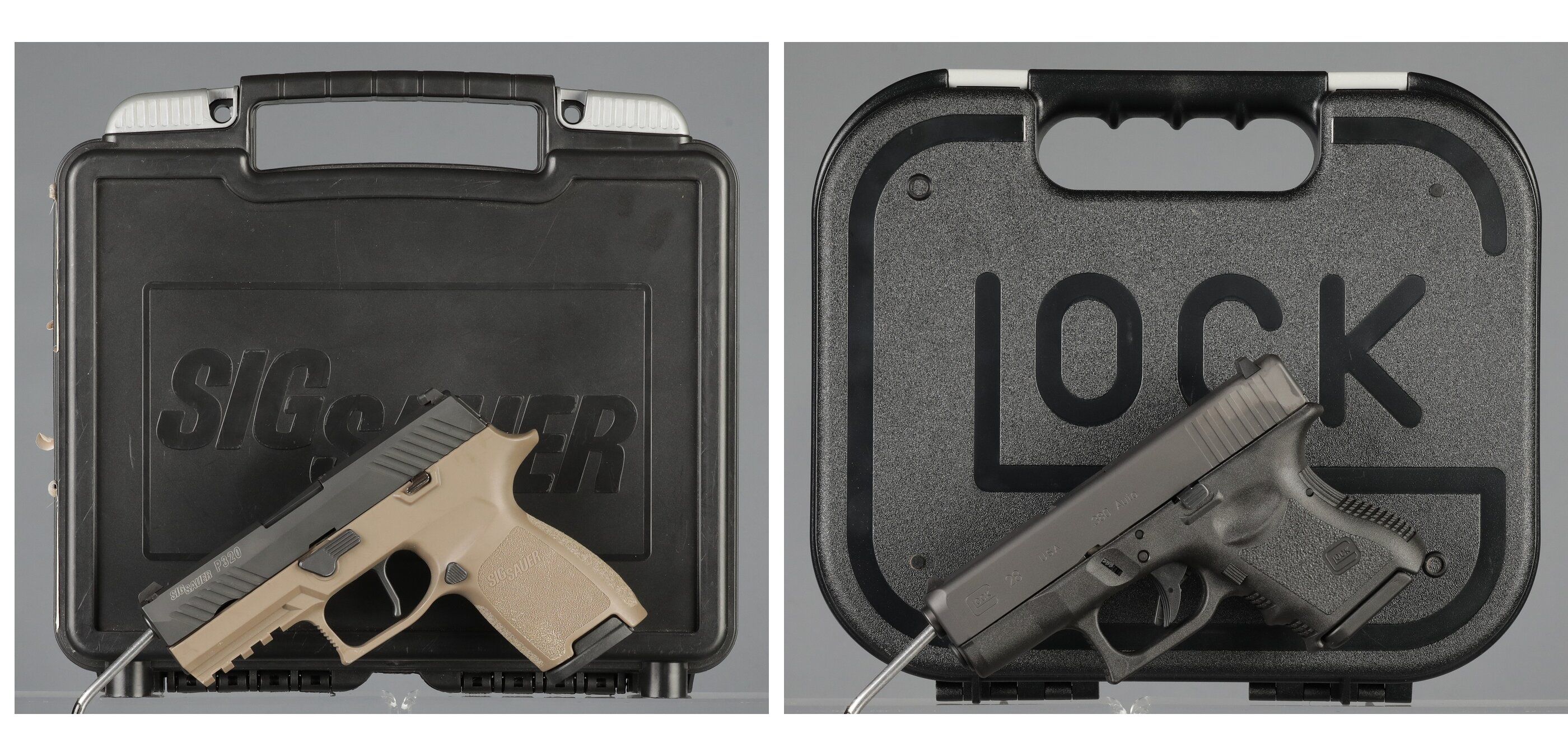 Two American Striker Fired Semi-Automatic Pistols with Cases | Rock