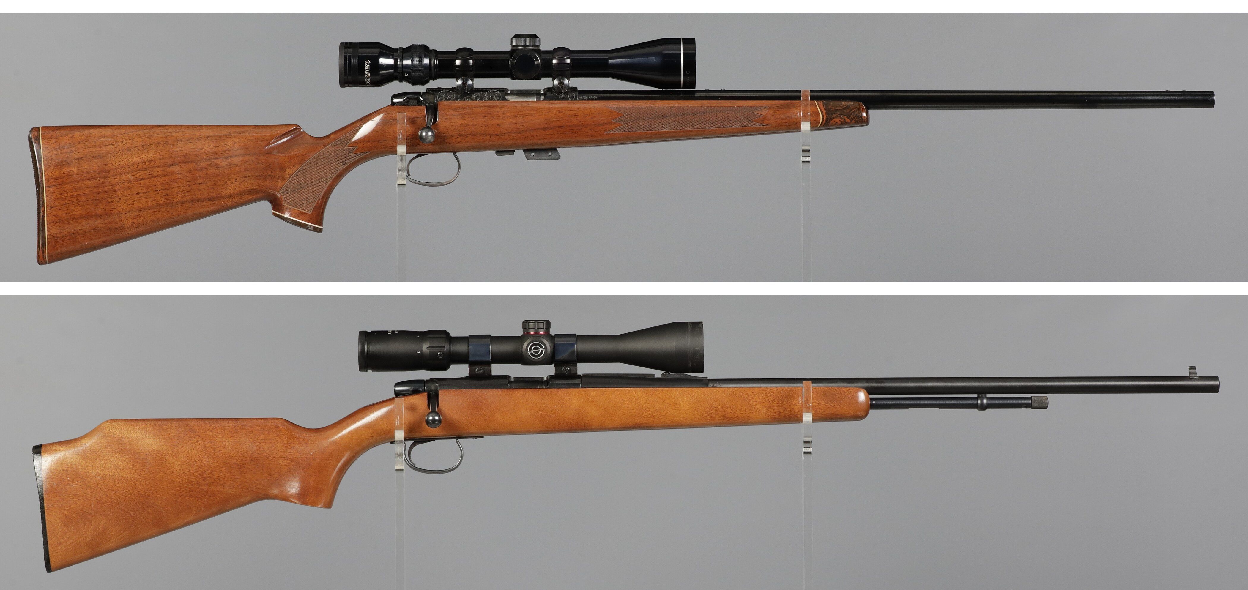 Two Bolt Action Rimfire Rifles with Scopes | Rock Island Auction