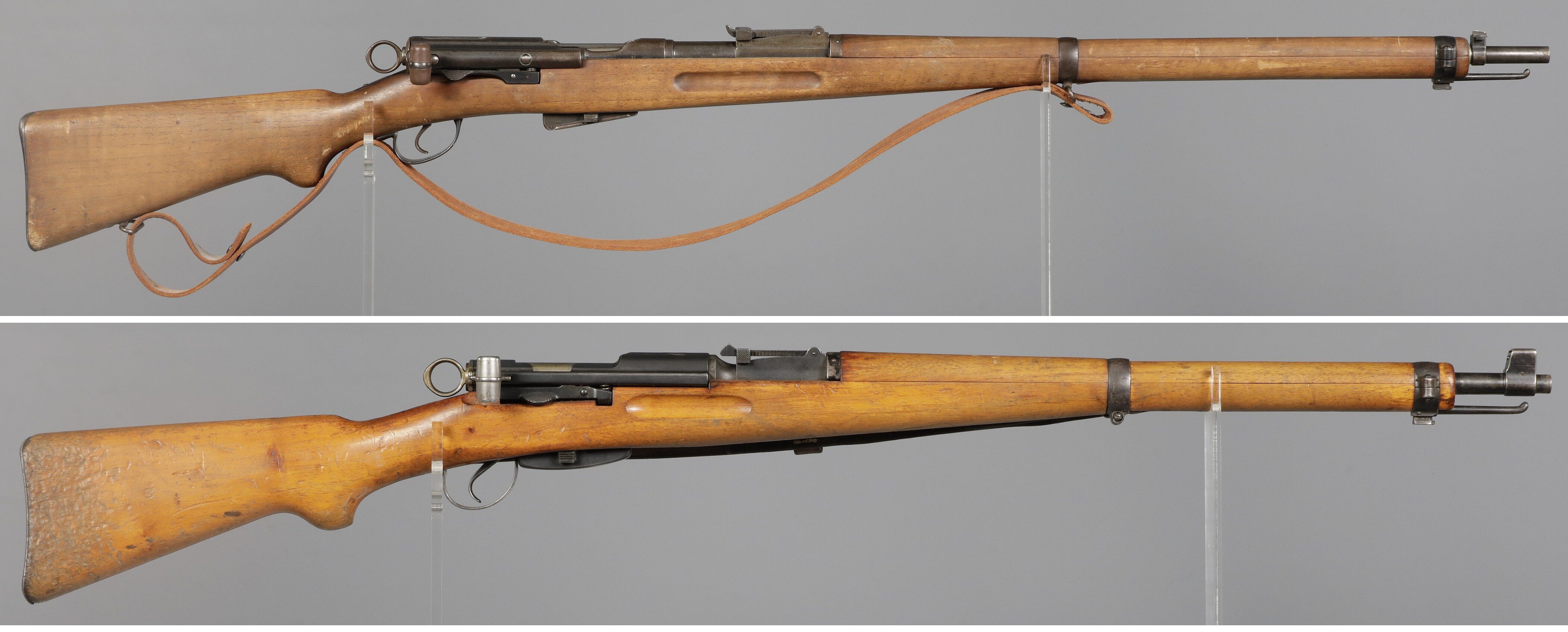 Two Swiss Schmidt-Rubin Straight Pull Bolt Action Rifles | Rock Island ...