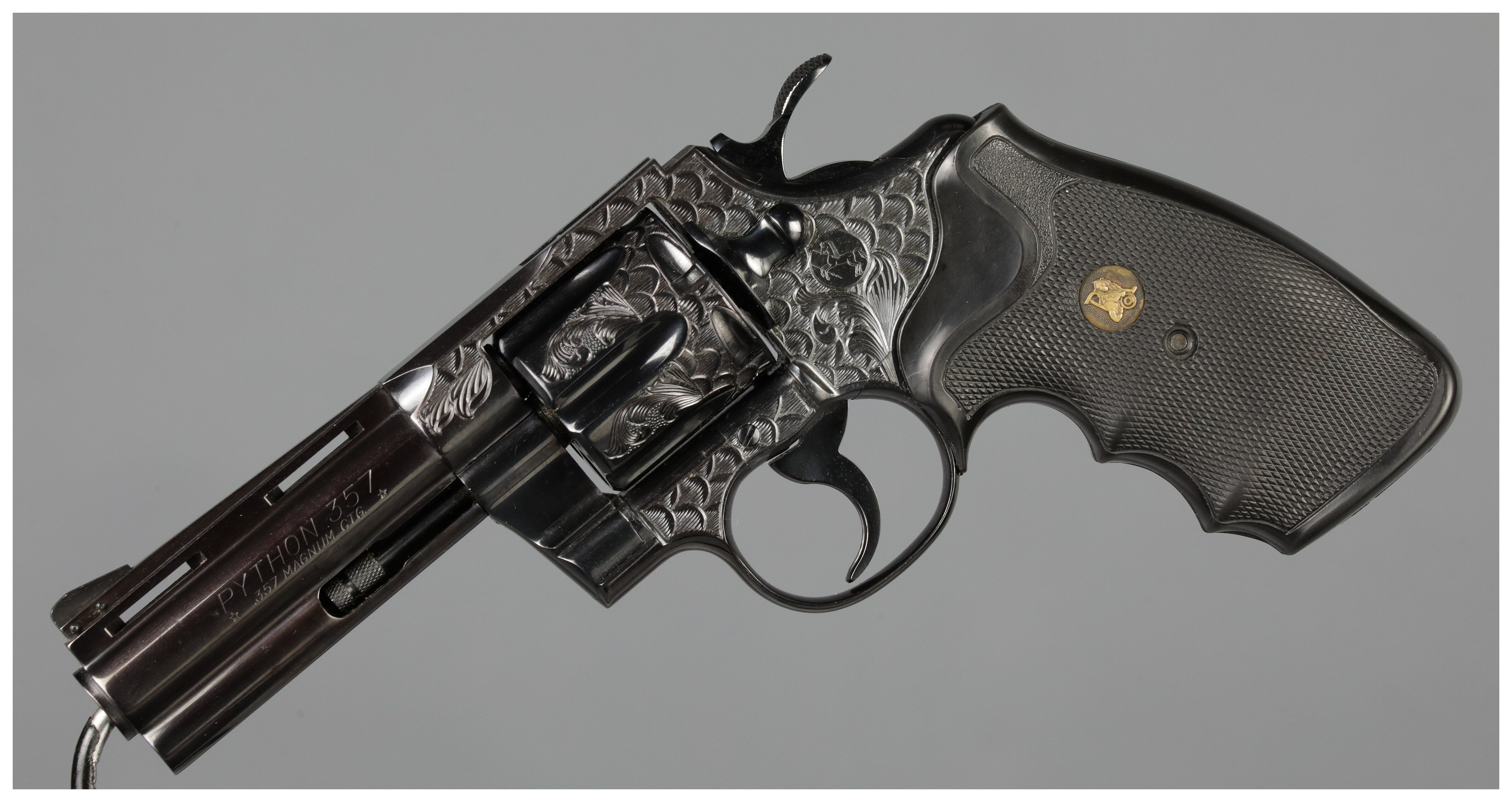 Engraved Python Engraved Colt Python Double Action Revolver | Rock Island Auction