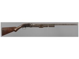 L.D. Nimschke Engraved Spencer Arms Slide Action Shotgun | Rock