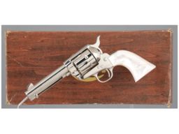 Nickel Colt 2nd Gen Single Action Army with Pearl Grips | Rock