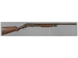 L.D. Nimschke Engraved Spencer Arms Slide Action Shotgun | Rock