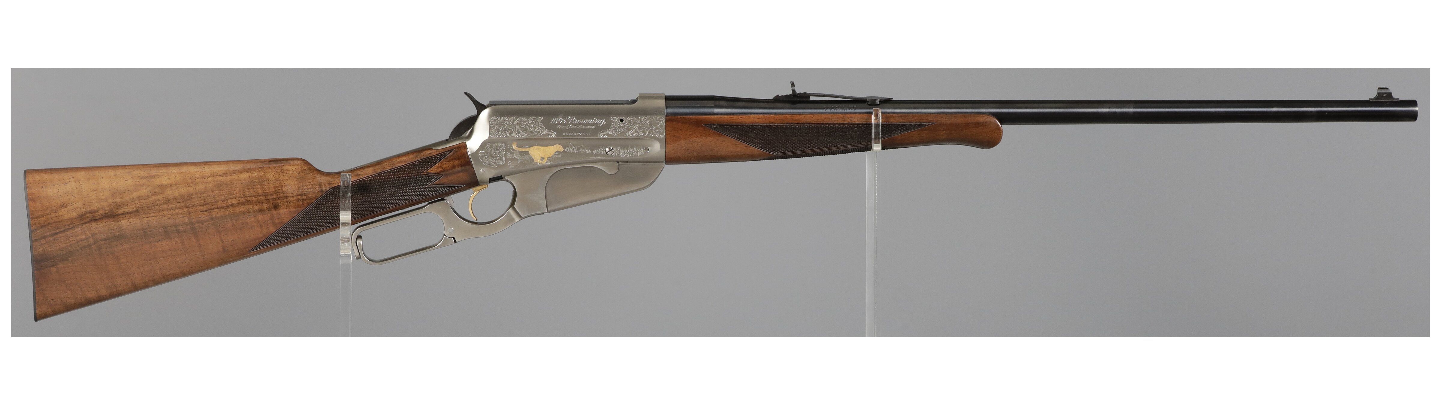 Engraved and Gold Inlaid Browning Model 1895 Rifle | Rock Island Auction